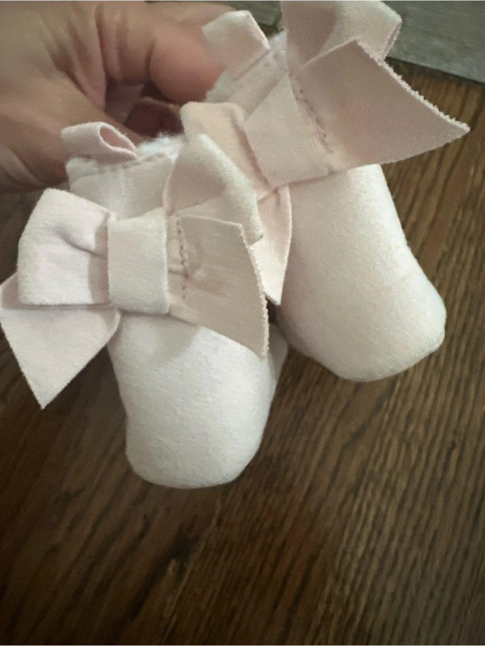 Gerber Pale Pink Plush-Lined Baby Booties